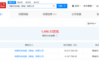 哪吒汽车旗下电驱公司被强执1051万